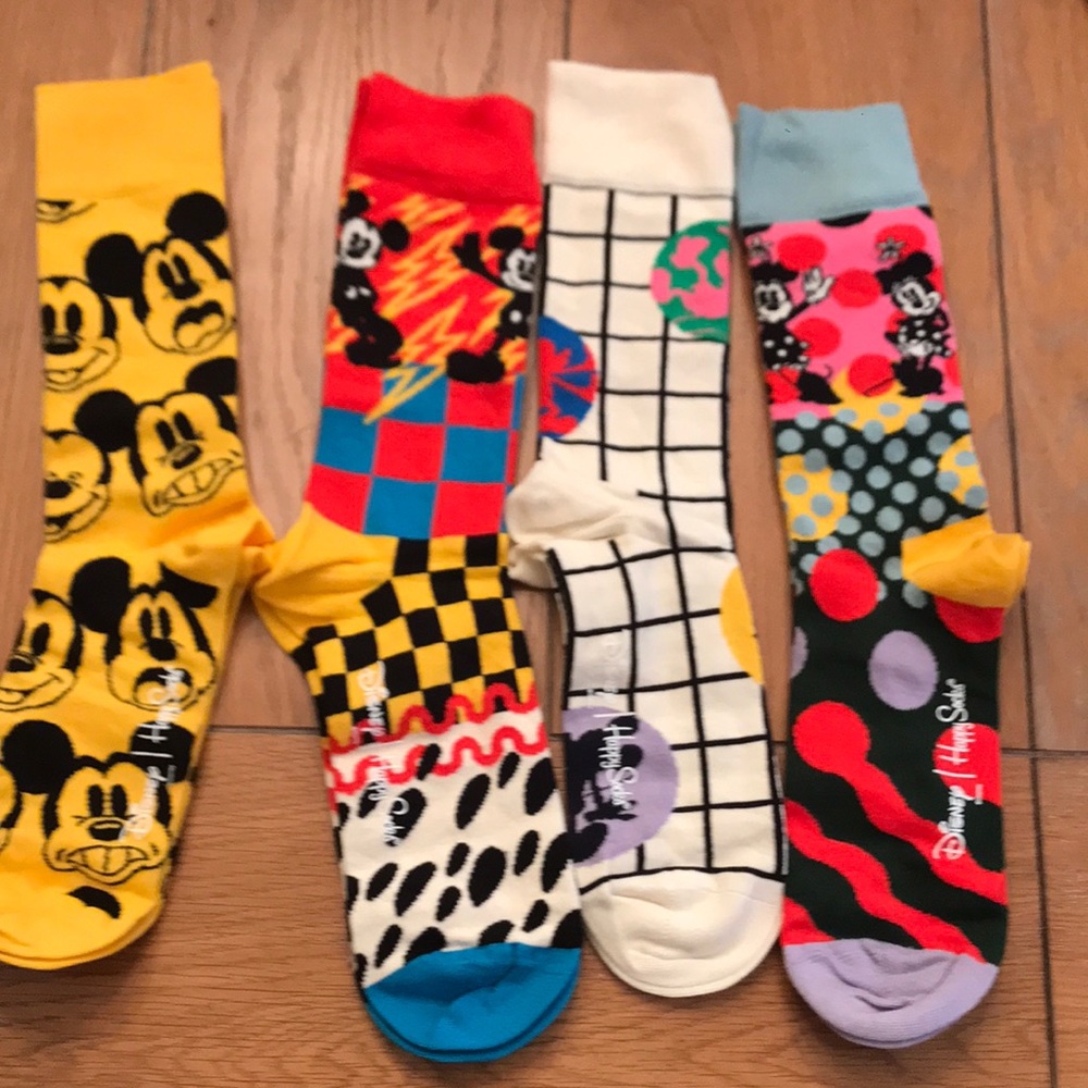 Disney Happy Socks. 4 socks, NWT.